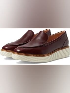 NIB Cole Haan Original Grand Platform Venetian Loafer in Bloodstone - Size 11